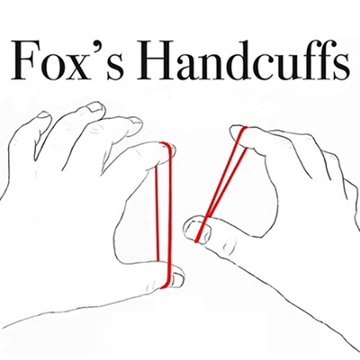 2024黑池魔术大会魔术道具新版皮筋枷锁 Fox's Handcuffs魔术道具