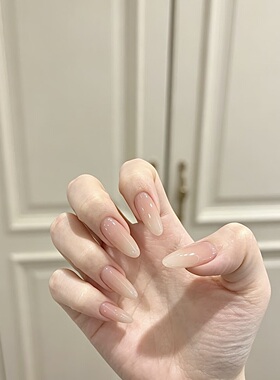 ElsaNail渐变新款手工穿戴甲高级感显白美甲成品假指甲贴片可拆卸