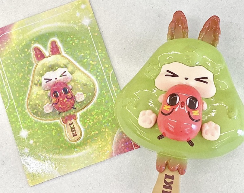 全新现货KiKi抹茶红豆冰棒潮玩公仔手办限定创意生日礼物桌面摆件