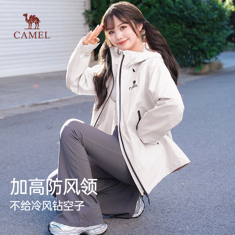 骆驼户外硬壳单层冲锋衣男女款轻量三防防水防风外套行侠登山服装