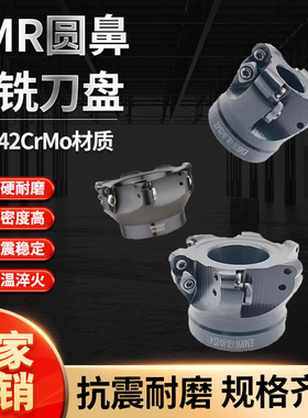 EMR平面圆鼻铣刀盘CNC数控加工中心铣床刀盘 R4/R5/R6/R8