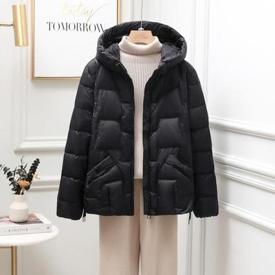 白鸭羽绒短款2025新款连帽羽绒服