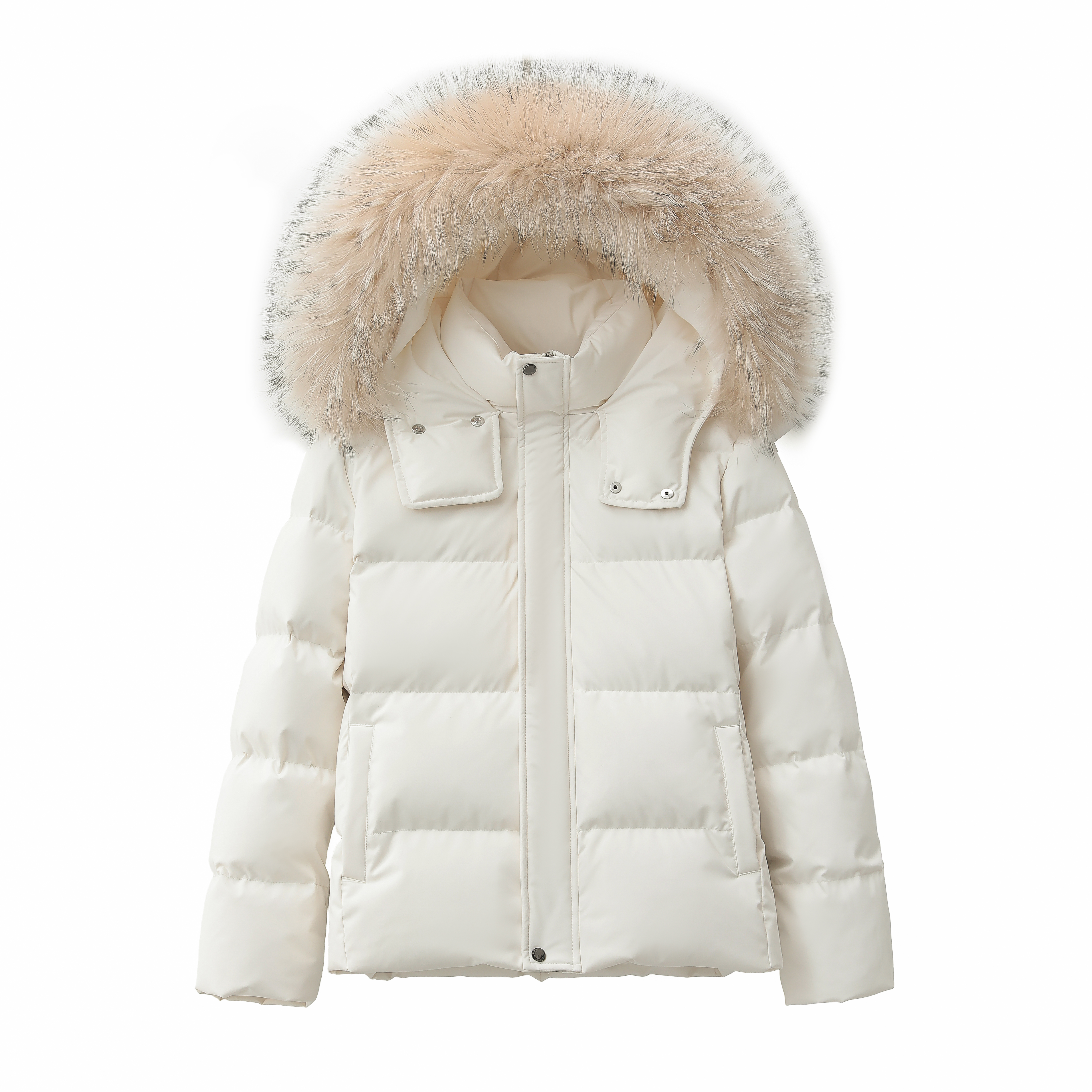 90白鸭绒高档2025新款爆款羽绒服女短款小个子大毛领显瘦冬季外套