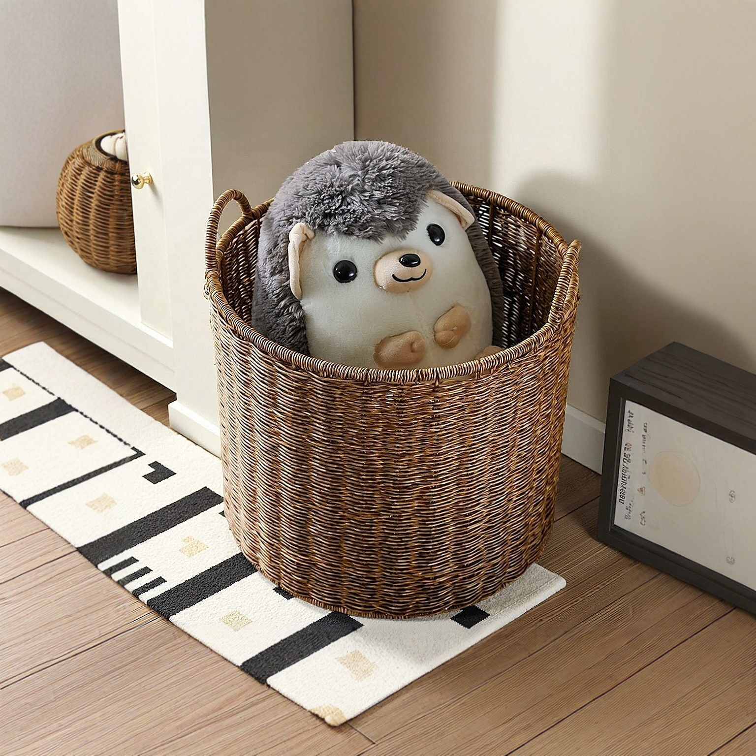 家用仿藤浴室脏衣篮可水洗