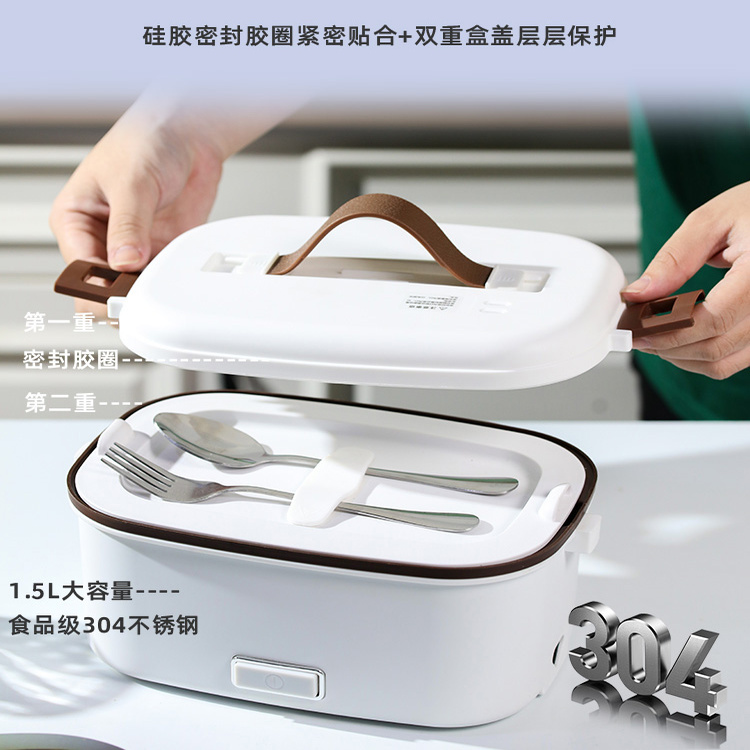 12V车载加热饭盒小微波炉插电保温220V家用电饭煲车用热饭神器