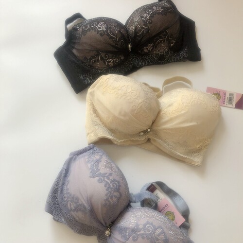 美背排扣上薄下厚网纱u型乳罩