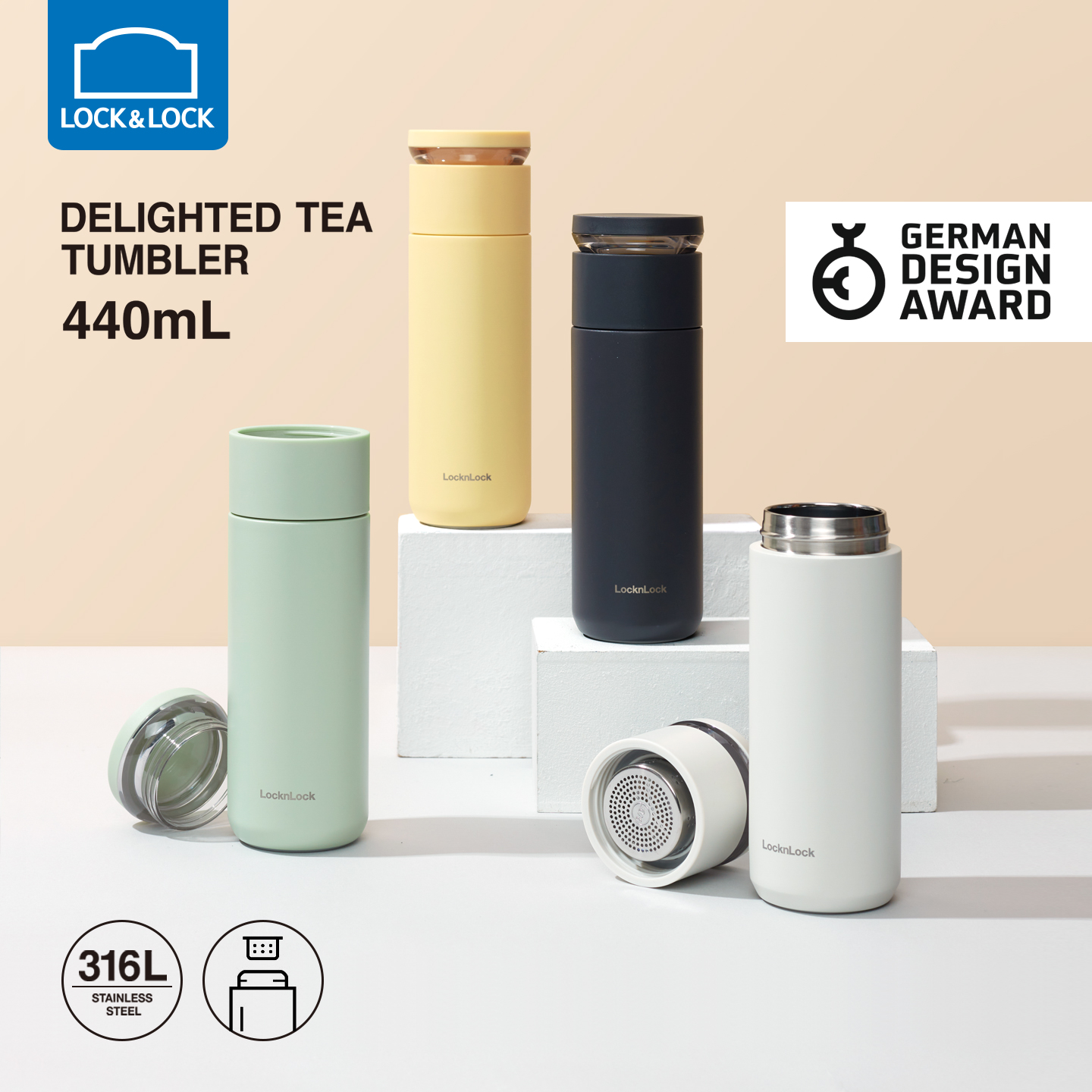 乐扣乐扣保温杯男女大容量水杯