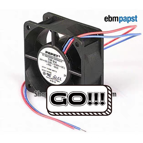 德国 PAPST EBM TYP614 6025 24V 2.5W 6CM/厘米 2线 变频器风扇