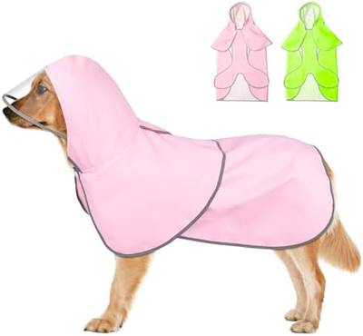 DOMIGLOW Reflective Dog Raincoat - Waterproof Dog Rain Jacke