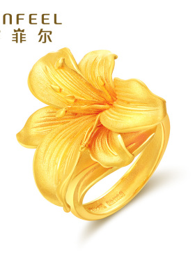 赛菲尔足金999.9黄金戒指