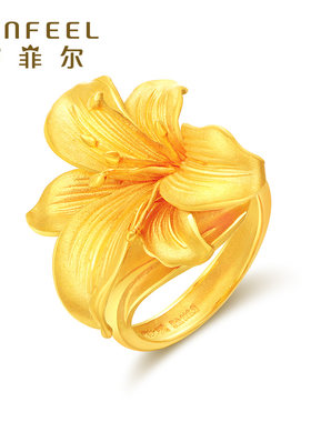赛菲尔足金999.9黄金戒指
