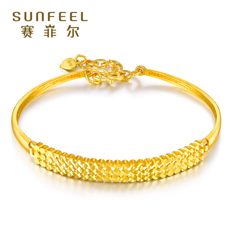 实心黄金手镯送礼计价