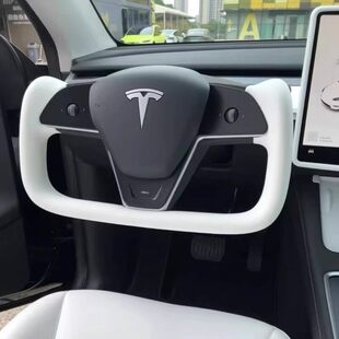 特斯拉焕新ModelXModel3ModelY手缝yoke翻毛皮纳帕真皮方向盘套