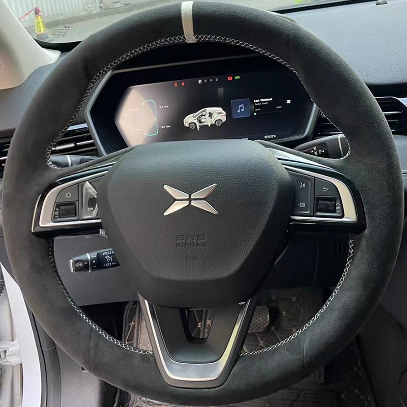 适用于19-22款小鹏G3方向盘套真皮小鹏P5把套手缝专用全包款内饰