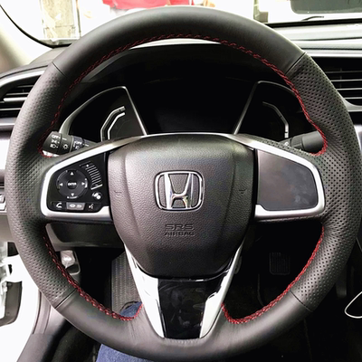 适用于本田十代11思域型格CRV22款凌派皓影真皮手缝方向盘套把套
