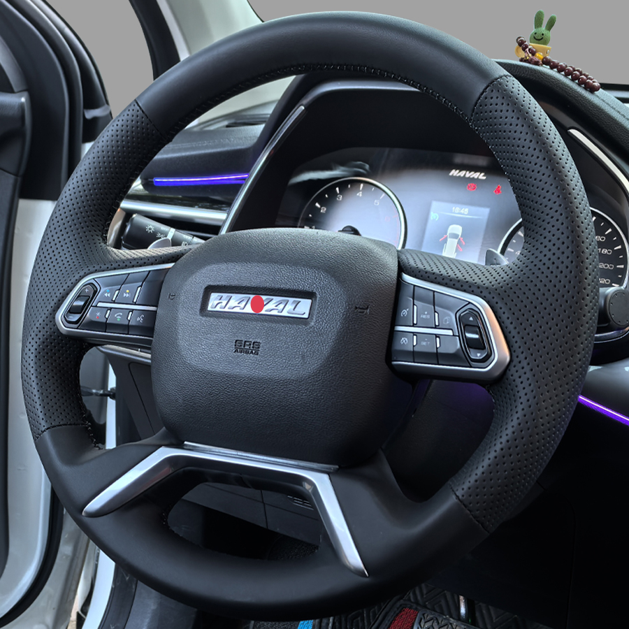 哈弗H6方向盘套真皮手缝哈佛H2S二代H6都市版H6国潮版H4方向盘套