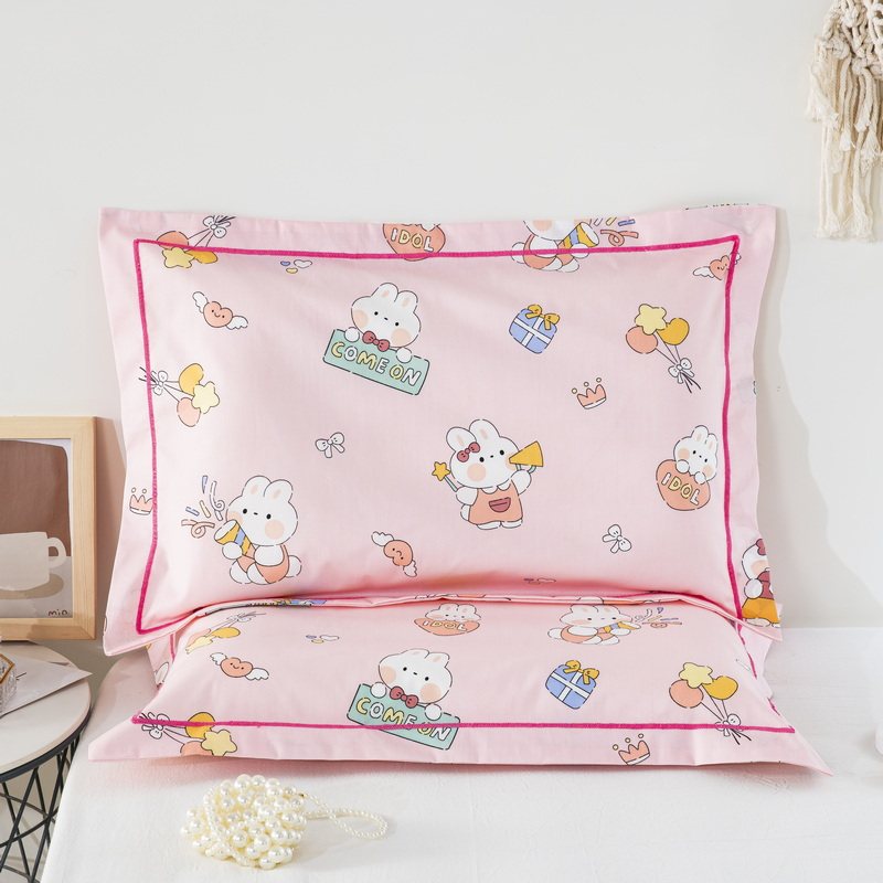 儿童纯棉枕套宝宝卡通全棉枕芯套幼儿园单人学生午睡枕头套35*55