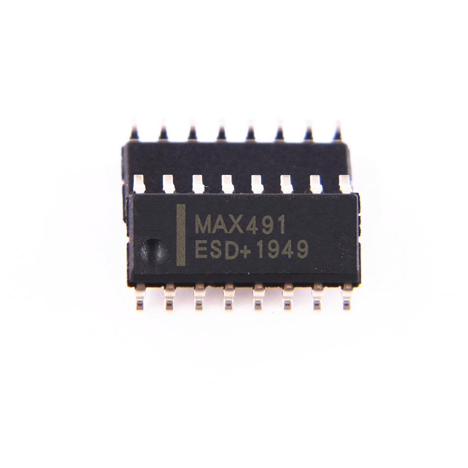 原装MAX491ESD+T MAX491 SOP-14 RS422-RS485接口IC 收发器