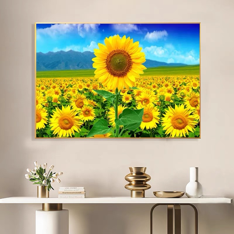 餐厅钻石绣太阳花贴钻十字绣5d钻石画满钻新款客厅2025向日葵清新