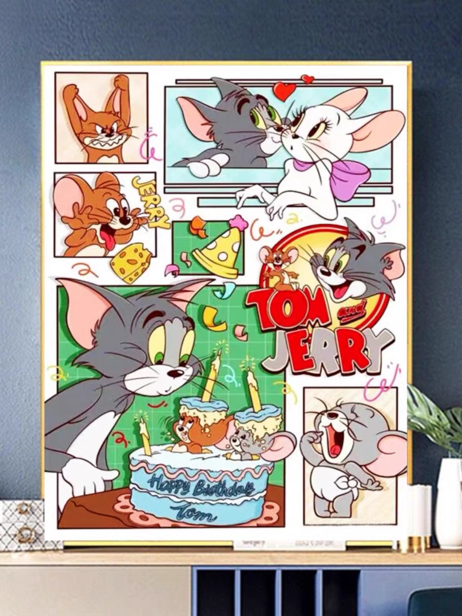猫和老鼠钻石画2024小学生手工
