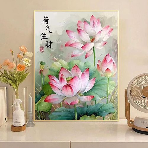 和气生财荷花钻石画2025新款