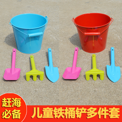 儿童玩沙挖沙子铁铲子铁桶沙滩玩具套装园艺工具小孩赶海铲子挖土
