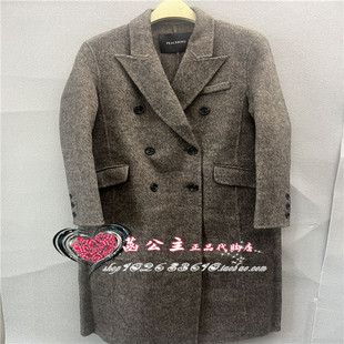 西装 2024冬专柜正品 领双面呢大衣A1AAE4475H8 女装 A1AAE4475