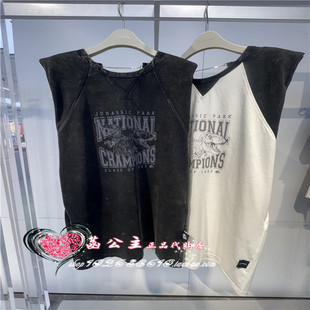 垫肩连衣裙A3FAE240581 2024夏合作无袖 A3FAE2405 女装