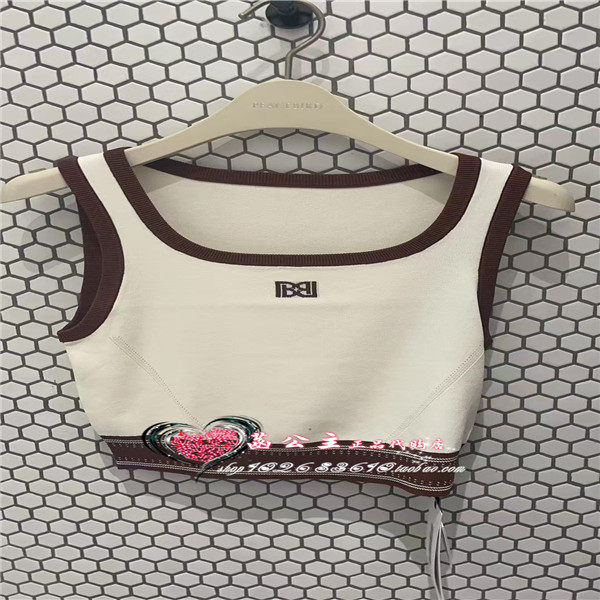 A3EFE3112 女装2024秋专柜正品撞色线背心A3EFE311283