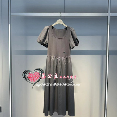 A1FAE2192太平鸟女装2024夏专柜正品气质拼接连衣裙A1FAE219256
