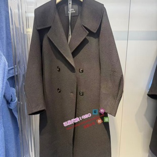 大衣A1AAE420CJ9 质感灯笼袖 女2024冬专柜正品 A1AAE420C