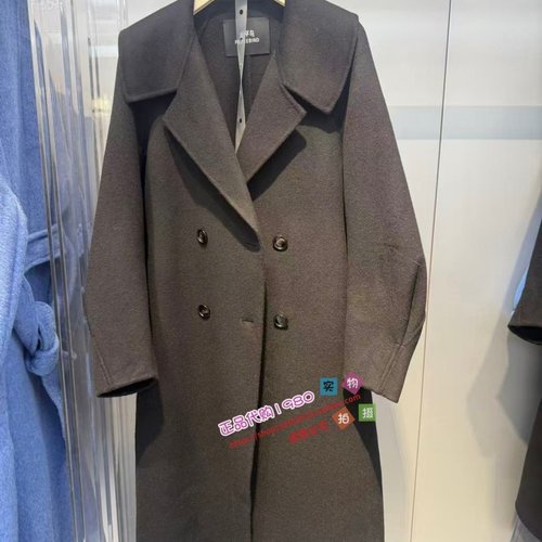 A1AAE420C 女2024冬专柜正品质感灯笼袖大衣A1AAE420CJ9/L5