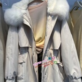 毛领皮草外套A1ADE415WJ9 A1ADE415W女装 2024冬正品 A1ADE415WM1