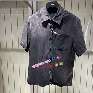GXG男装 专柜正品2026夏新款翻领牛仔短袖衬衫G26XE92010E98-699