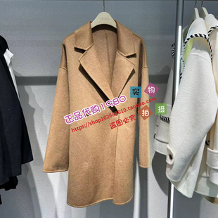 全驼绒双面呢大衣A1AAC4D2498 正品 A1AAC4D24太平鸟女装 2022冬新款
