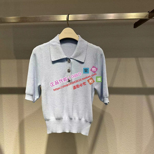 线套衫 2023夏款 A1EED222256 POLO领短款 正品 太平鸟女装 A1EED2222