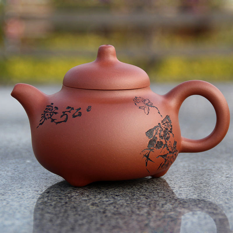 任淦庭传人史美强全手工底槽清乳鼎壶荷花壶原矿紫砂壶茶壶曼生壶