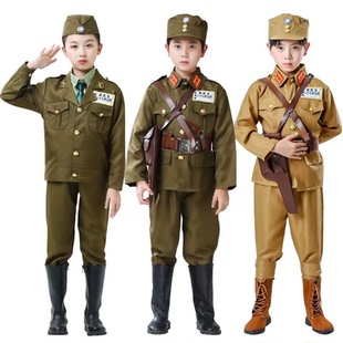 儿童成人国军美式男女抗战军官士兵女特务民国警察二狗子表演服装