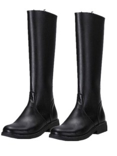 新款阅兵长筒马靴仪仗队高筒靴骑马靴男女舞台表演演出军官靴