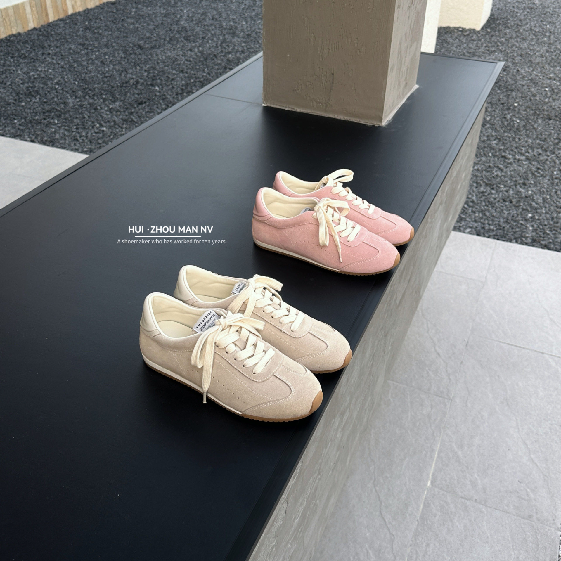 2026春季新款美拉德磨砂真皮复古阿甘德训鞋女平底休闲运动板鞋潮,女鞋,时尚休闲鞋,淘宝优惠券,粉丝福利购,淘宝优惠卷