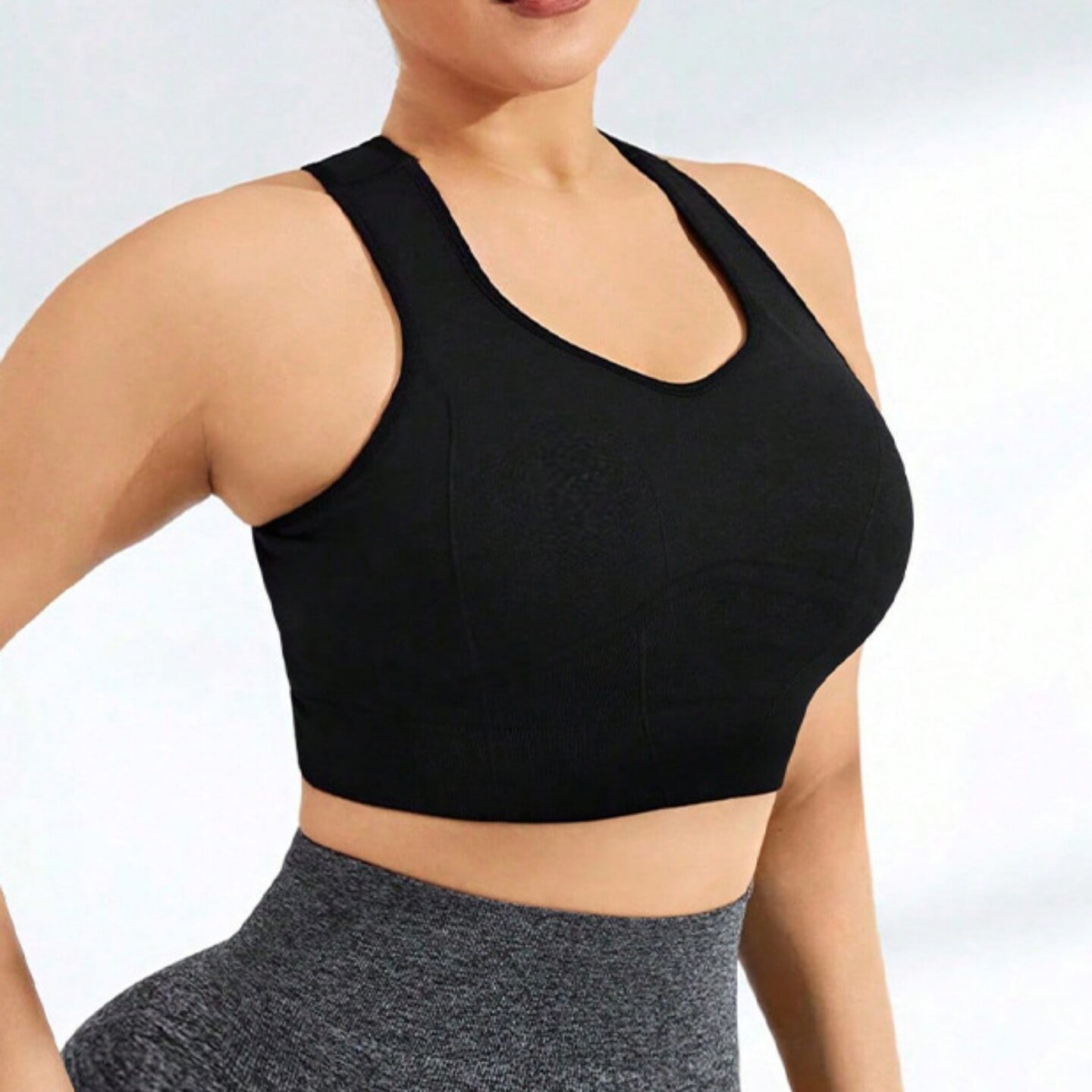 胖mm大码瑜伽背心女夏外穿健身内衣美背训练户外跑步防震运动文胸