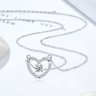 原创永恒之心项链女S925纯银莫比乌斯爱心吊坠锁骨链时尚经典轻奢