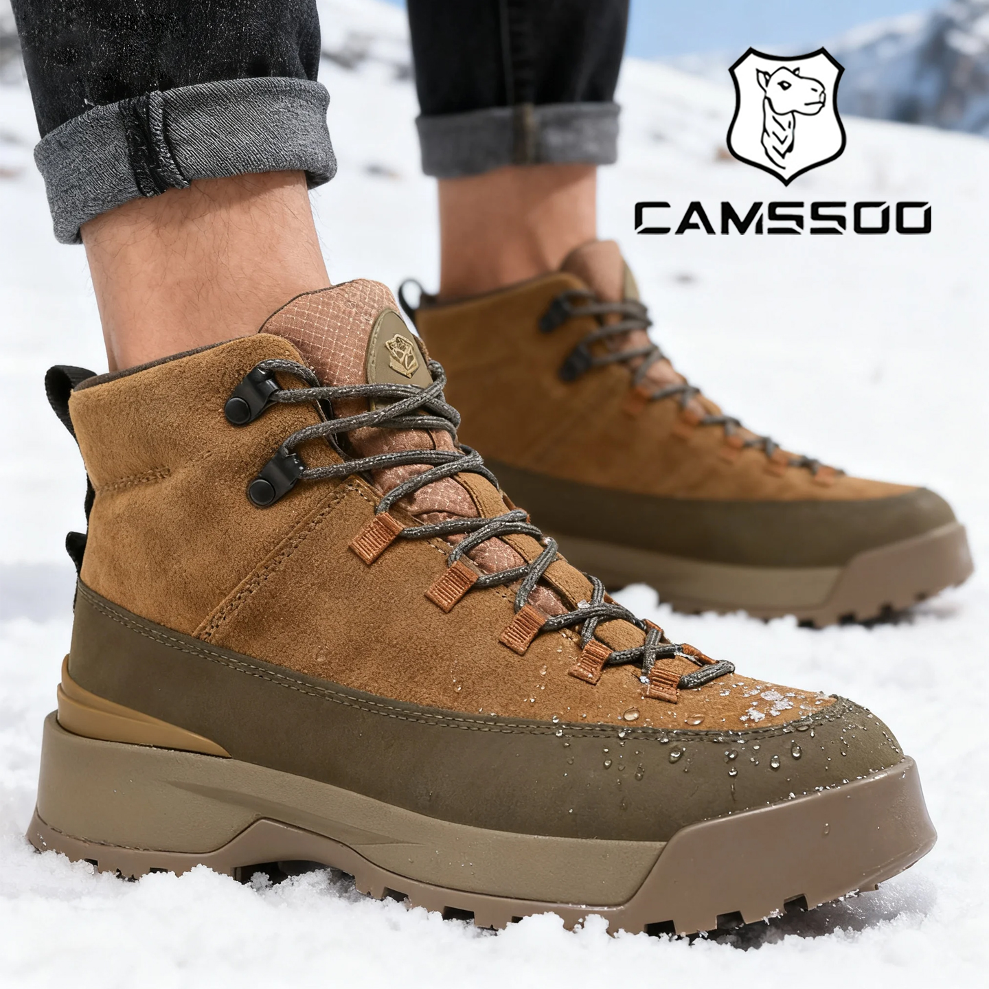 美骆世家登山鞋男鞋女防水防滑耐磨加绒户外雪地靴爬山徒步鞋冬季