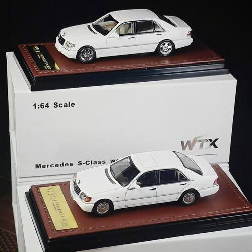 现货 WTX 1:64 奔驰S-Class W140 虎头奔 合金汽车模型收藏摆件