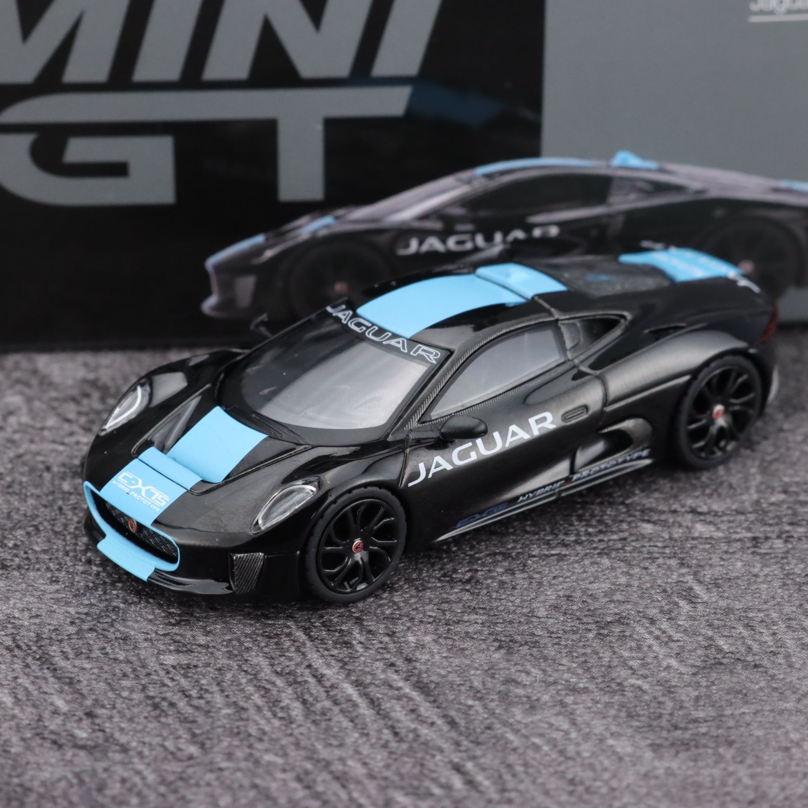 MINIGT 1:64 捷豹 C-X75 黑色 合金汽车模型
