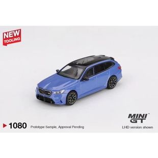 宝马M5 1080 蓝色合金汽车模型 MINIGT 瓦罐 Touring G99