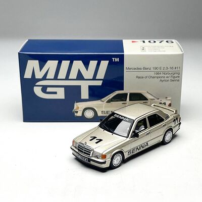 MINIGT 1:64 #1076 奔驰190E 塞纳Senna人偶合金车模