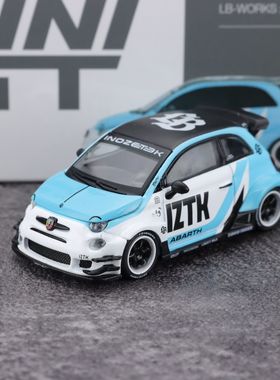 现货MINIGT1051盒装阿巴斯 Abarth 595 Abas IZTK 合金汽车模型