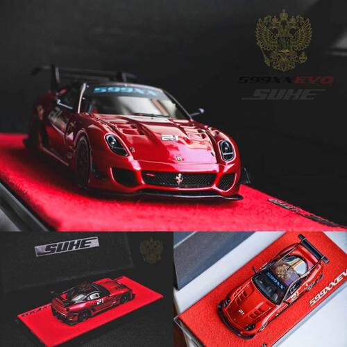SUHE 1:64 跃马 599XX EVO 双头鹰版本 树脂车模