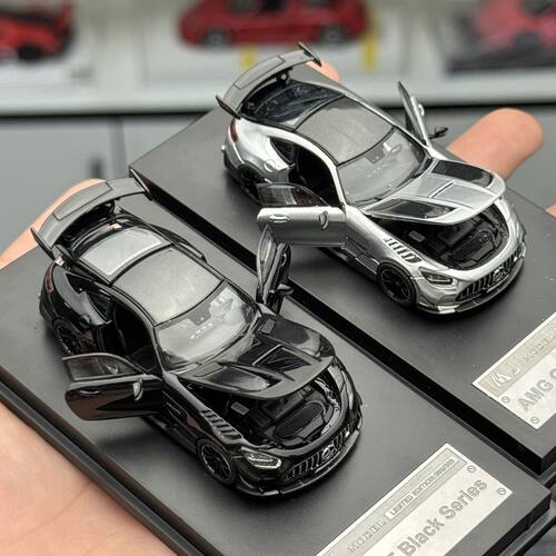 MJ MODEL 1:64 奔驰 AMG GT Black Series 全开 合金汽车模型
